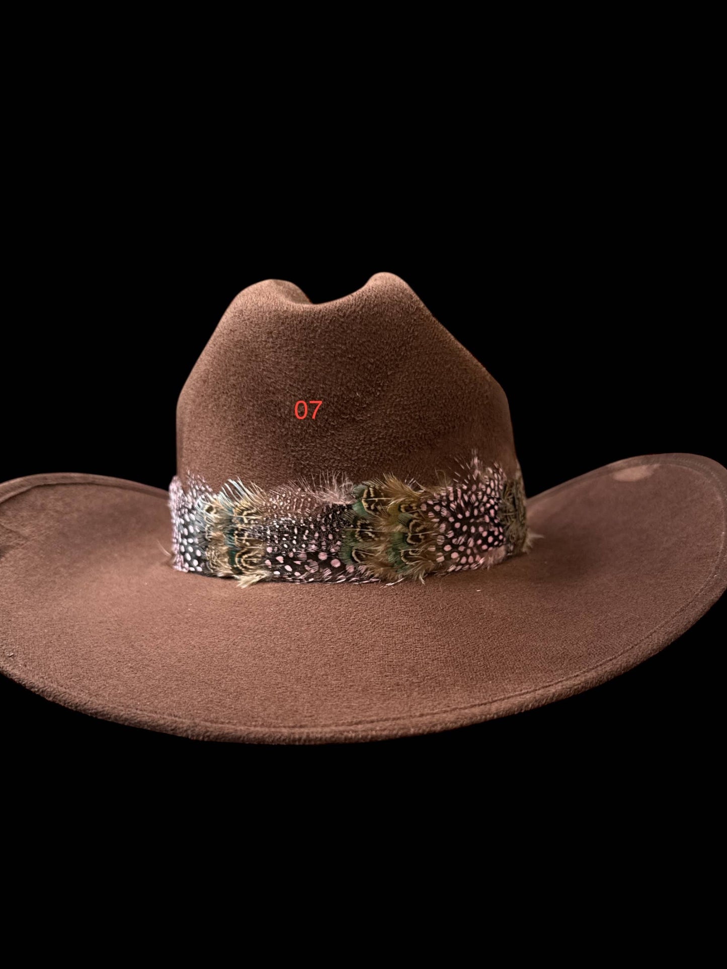 Feather hat band with strap: Feather #1