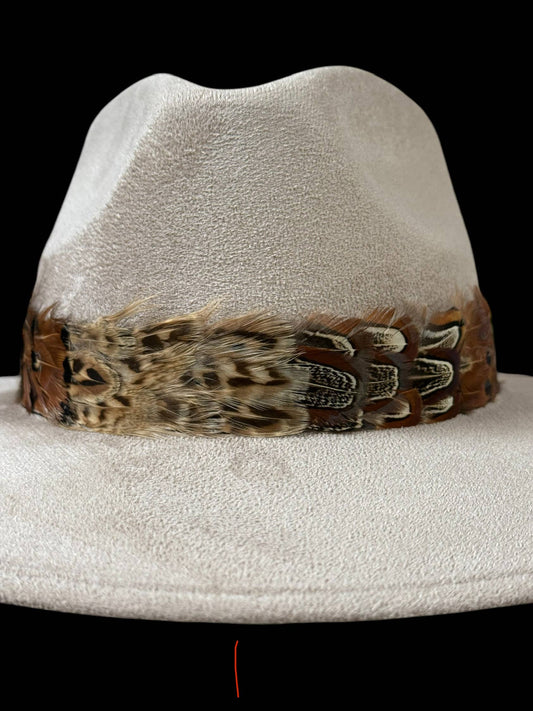 Feather hat band with strap: Feather #1