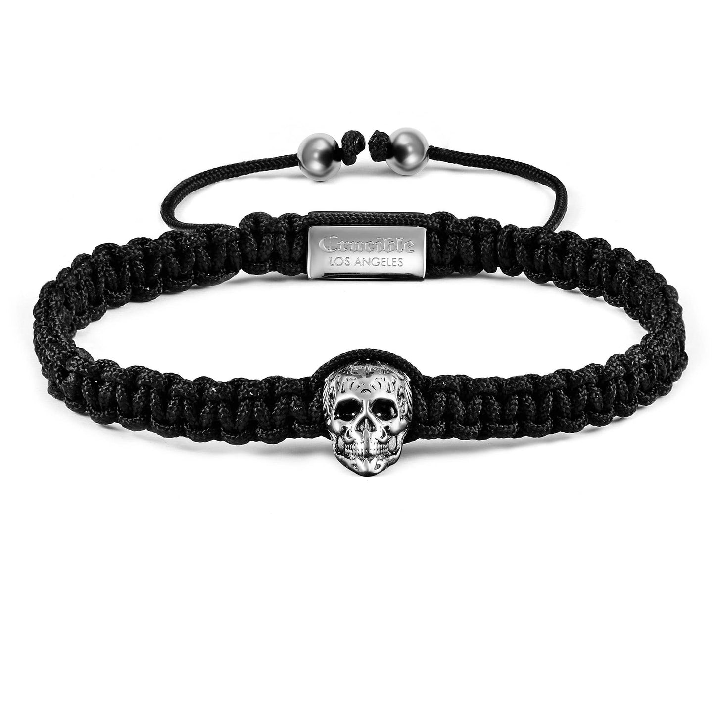 Crucible Skull Nylon Rope Cord Adjustable Bracelet