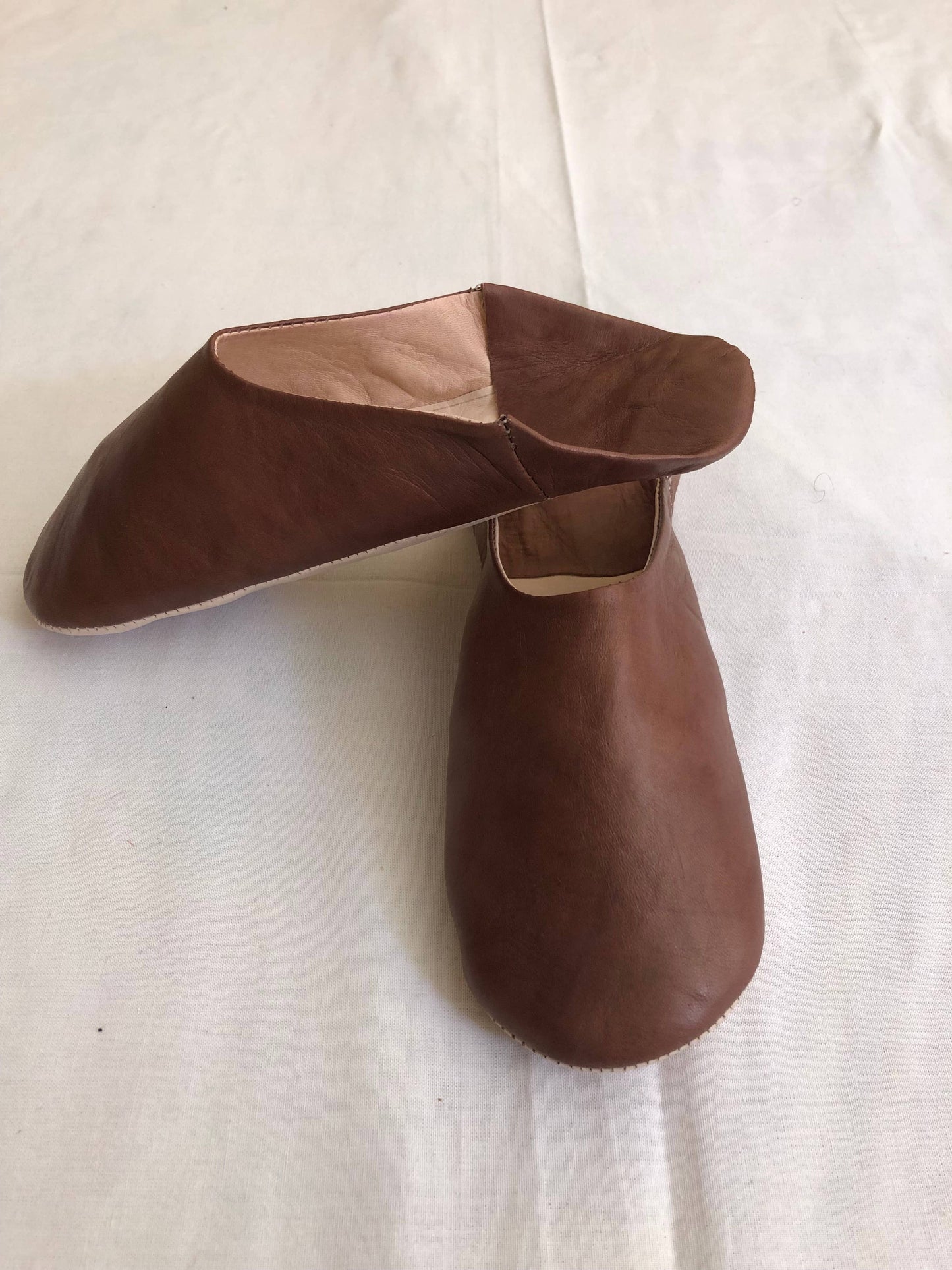Womens Moroccan Leather Babouche Slippers: Silver / UK 6 / US 7.5