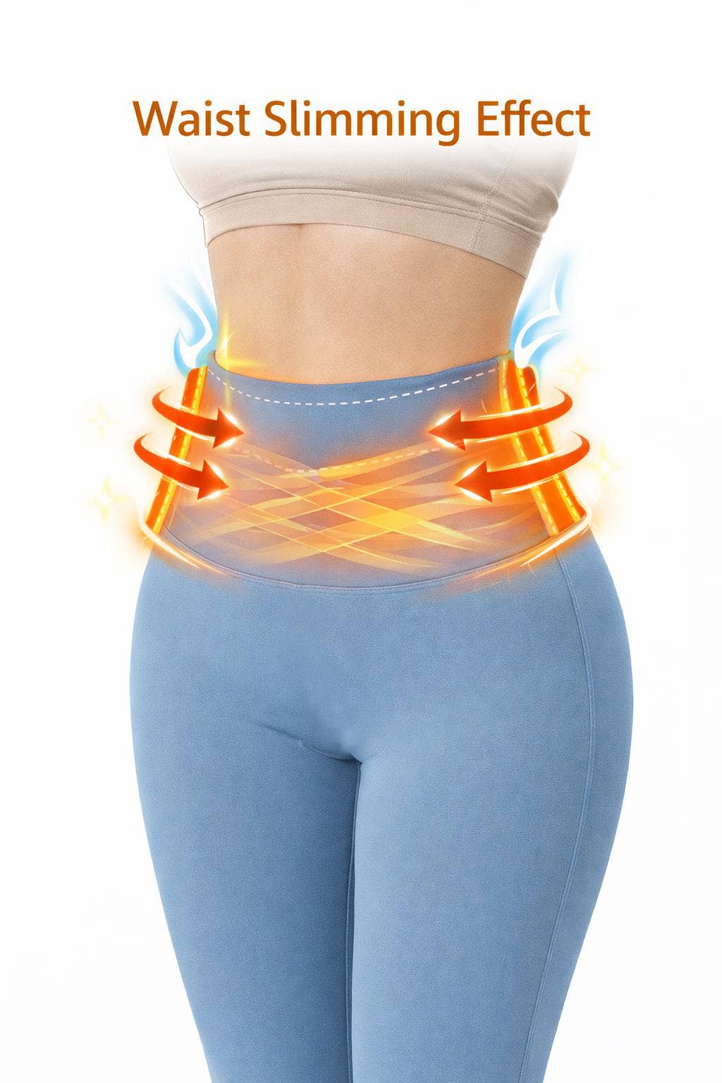 Faja waist control hip lifting flare body shaper yoga pants: Navy