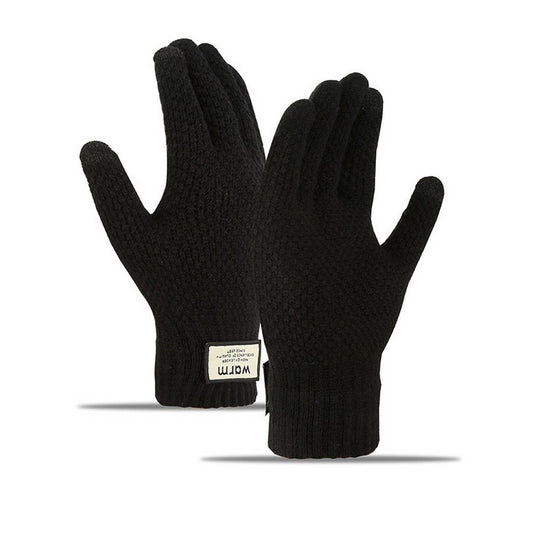 CYCLING WARM MEN'S WINDPROOF TOUCH SCREEN GLOVES_CWAG0148: Black / (OS) 1