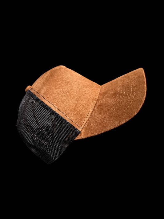 Trucker Cap Vegan Suede : Tabaco/Black