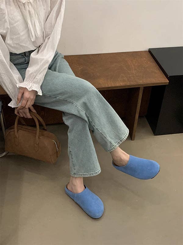 Round-Toe Split-Joint Flat Shoes Slippers&Mules: GINGER / US 8 | EU 38 2/3 | UK 5.5 | CN 39