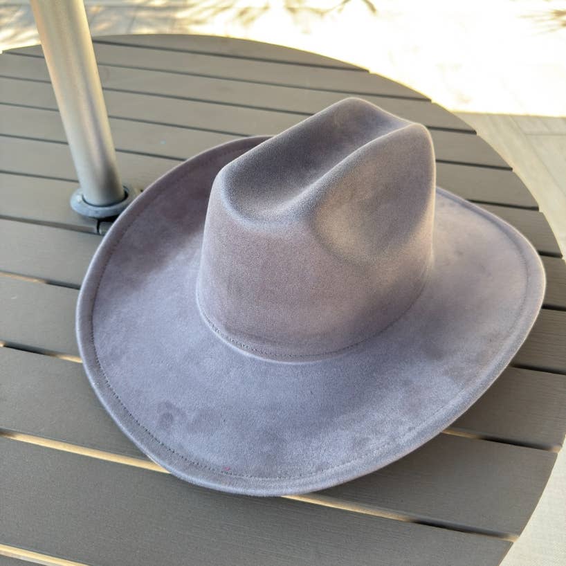 🤠 Vegan Suede Cattleman Cowboy Hat: Brown