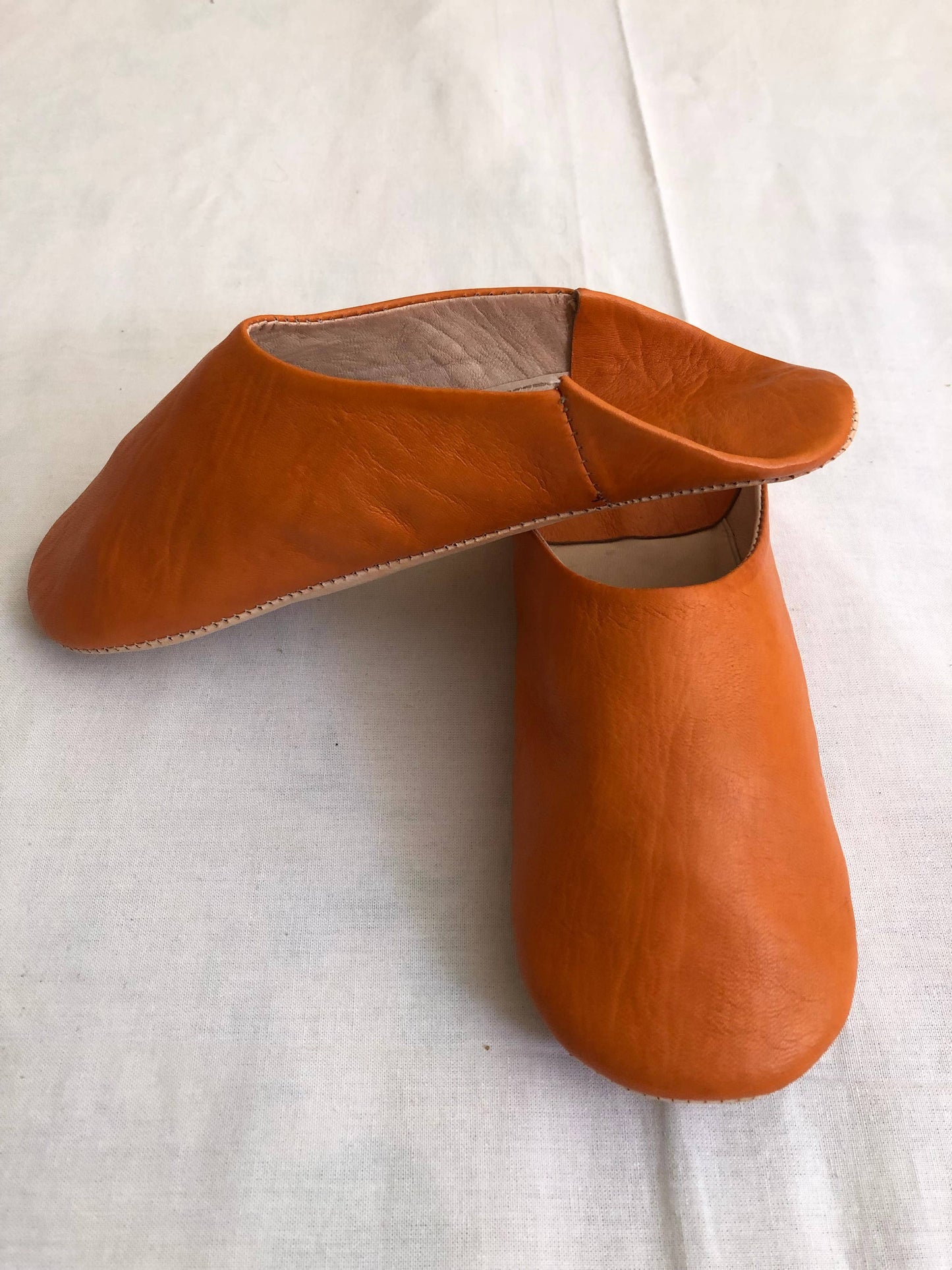Womens Moroccan Leather Babouche Slippers: Silver / UK 6 / US 7.5