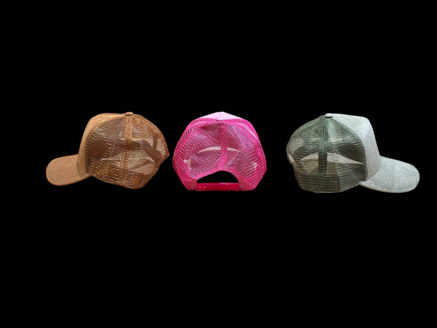 Trucker Cap Vegan Suede : Tabaco/Black