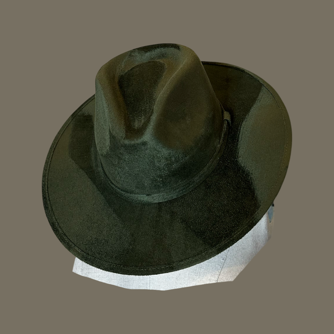 Rancher Vegan Suede Hat : Forest / Medium