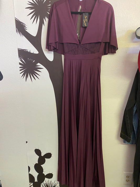 Long burgundy vintage dress
