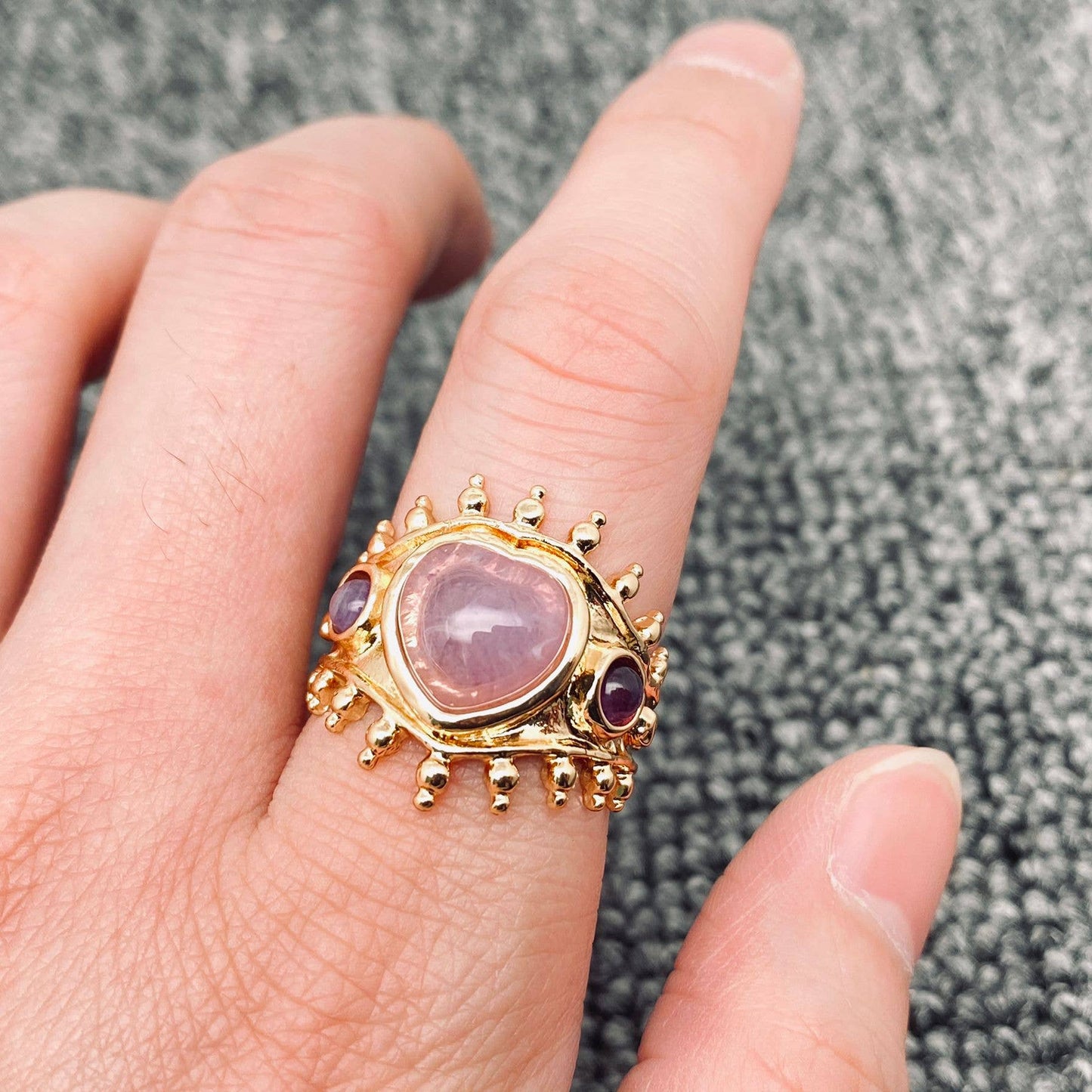 Multi-style Vintage Inlaid Stone Rings - CS: E / 8#