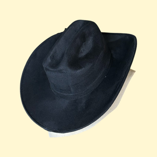 Yellowstone Cowboy Vegan Suede: Black / Medium