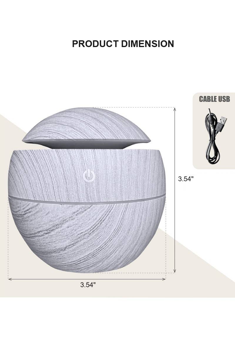 ,,,,_....SI-26745 Tik Tok Mini Ultrasonic Humidifier Aroma Therapy Di: DARK WOOD-171823 / OS