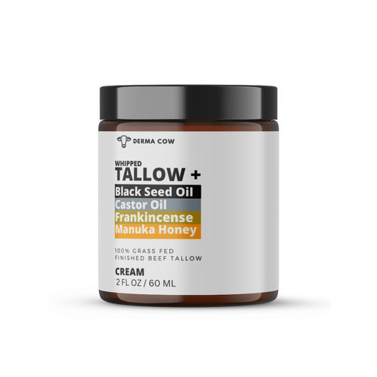 Tallow Cream+ Black Seed Oil,Castor,Frankincense, Manuka-2oz