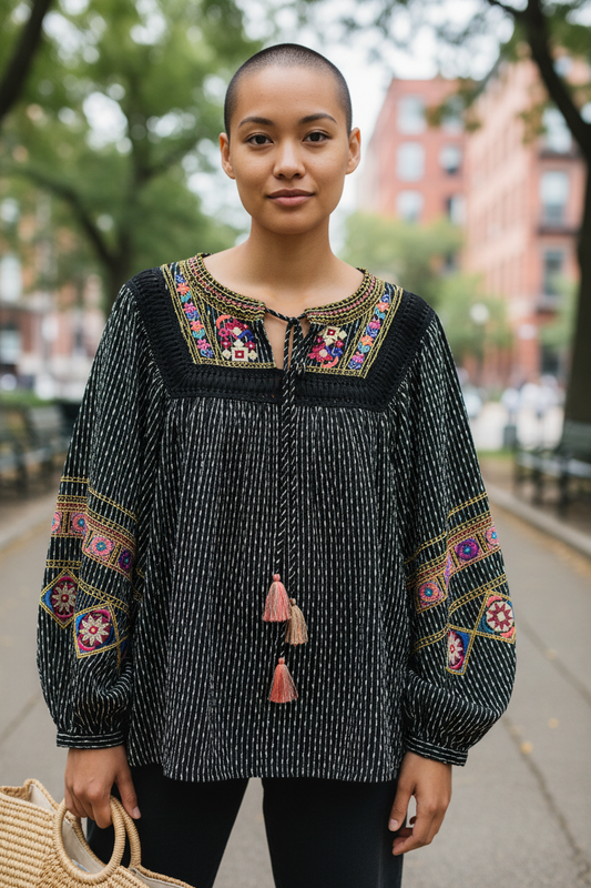 Boho long sleeve blouse