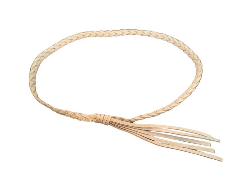 Hat Band - Beige Braided Tassel - Hat Bar Accessories