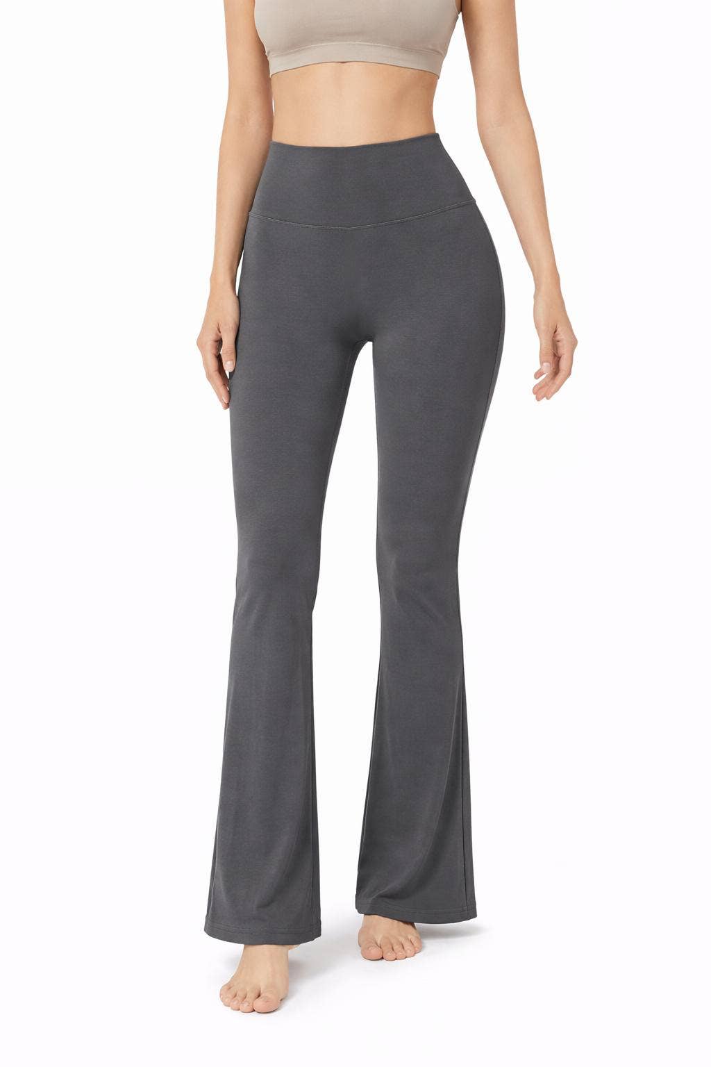 Faja waist control hip lifting flare body shaper yoga pants: Navy