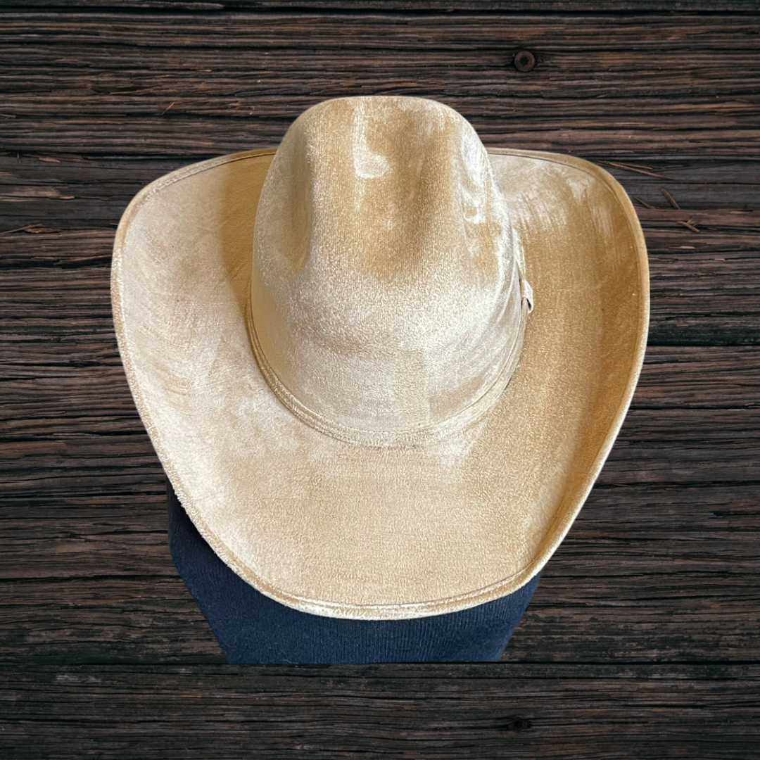 Chihuahua Cowboy Vegan Suede Hat : Black / Medium 55-58cm