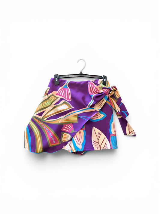 Purple retro wrap skirt