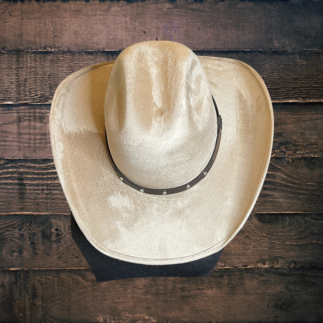 Chihuahua Cowboy Vegan Suede Hat : Black / Medium 55-58cm