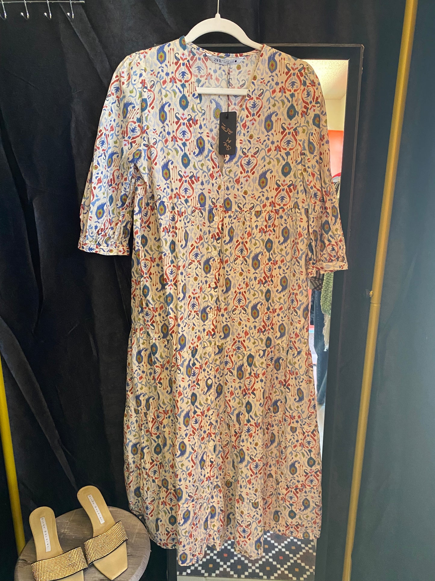 Flower cotton dress size medium