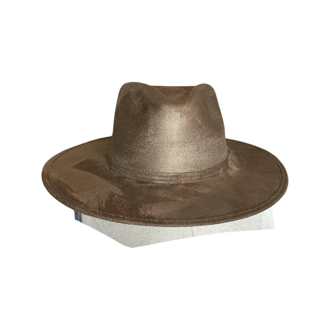 Rancher Vegan Suede Hat : Latte / Large