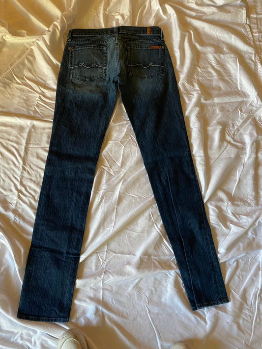 7 Jeans ( for all man kind )dark blue slim fit size 27