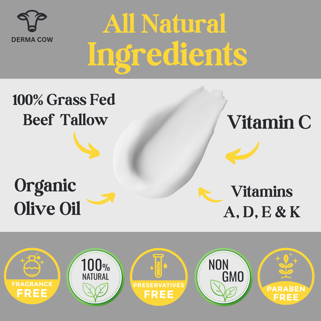 Whipped Tallow Cream With Vitamin C, Cream for Face and Body