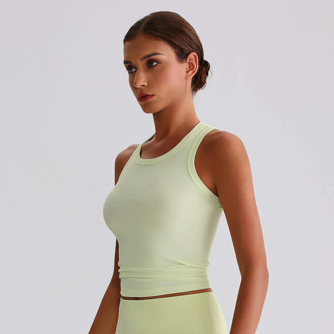Women Compression H-Back High-Stretch Yoga Sports Tank Top: White / S