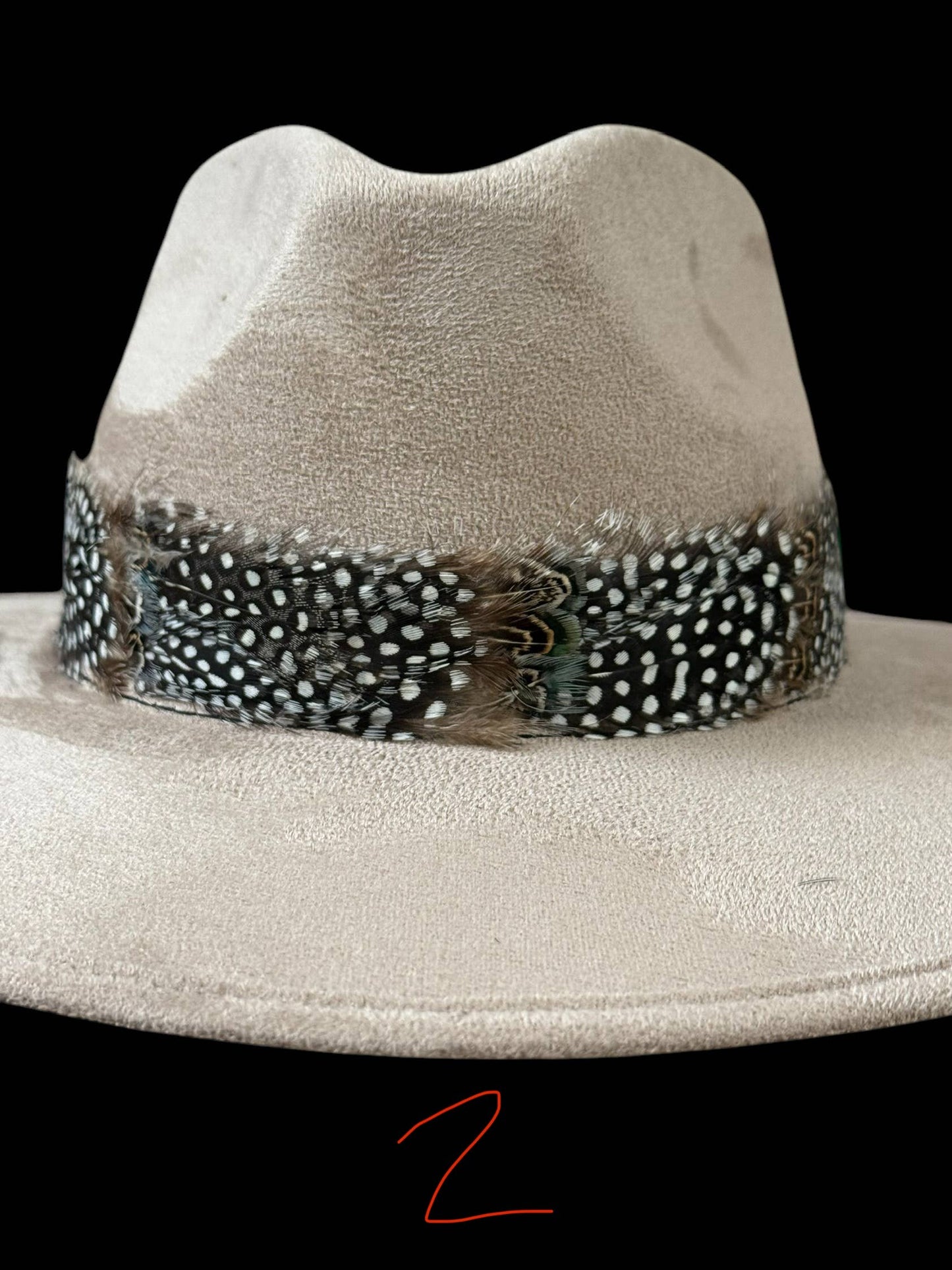 Feather hat band with strap: Feather #1