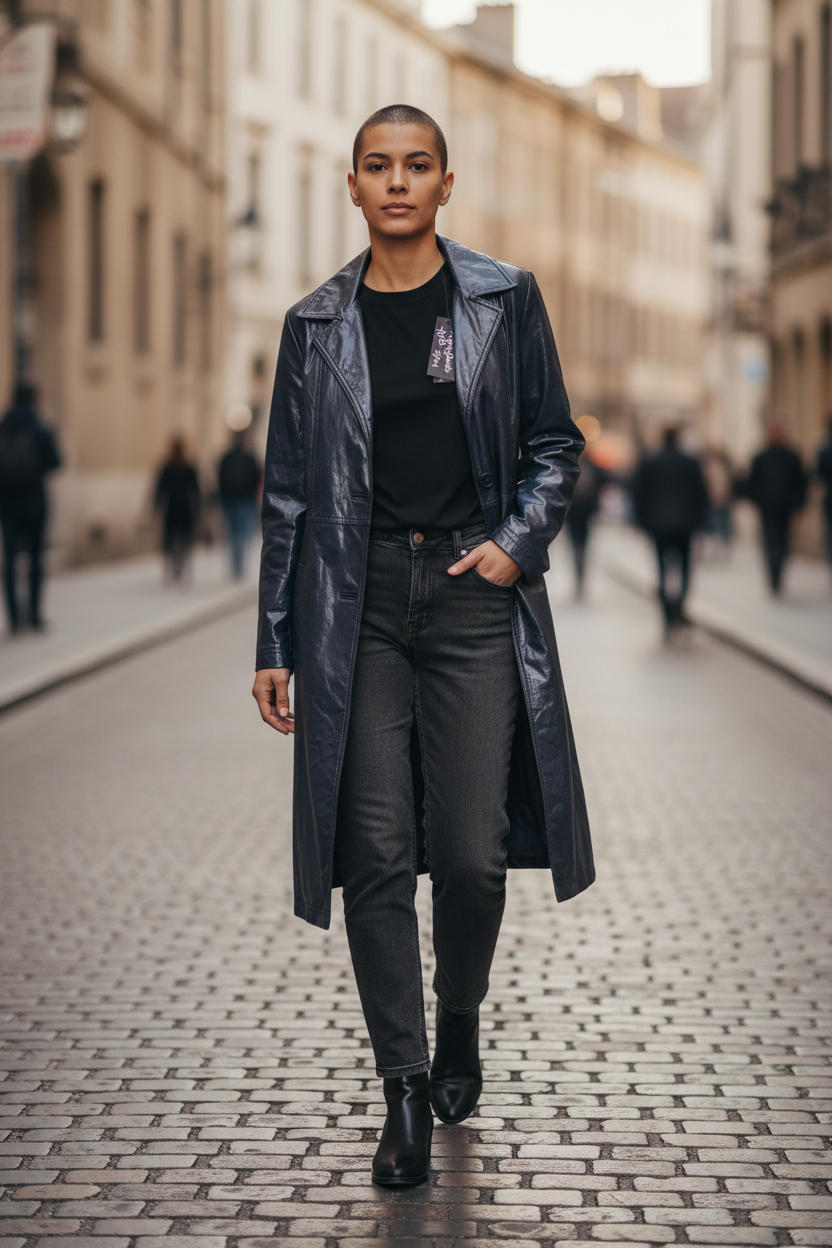 Gas life designer - medium pleather jacket