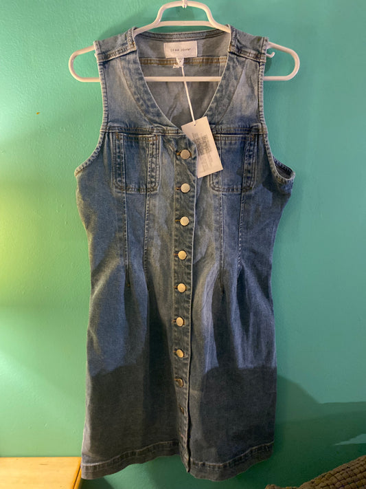 Denim button dress or vest