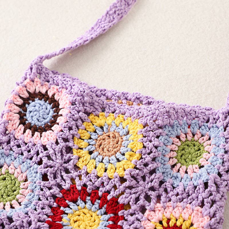 Tassel Handmade Crochet Bag - Exquisite Handcrafted Slingbag: BLACK