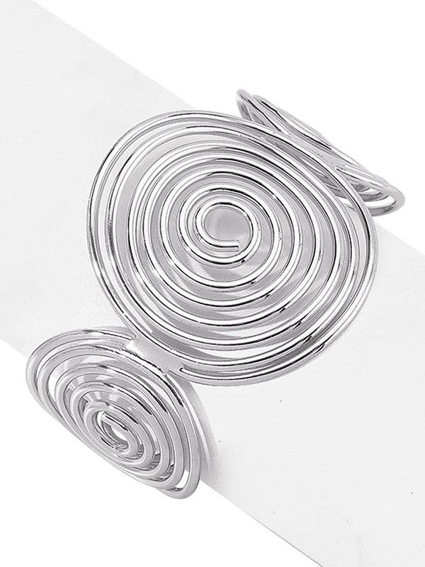 Geometric Ringent Bracelet Accessories: SILVER / One_size