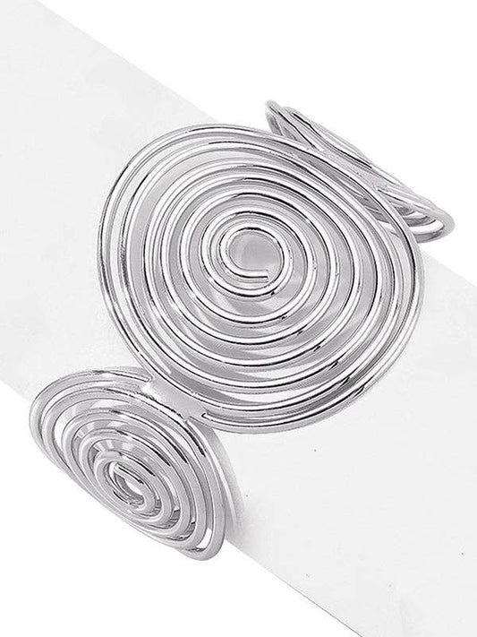 Geometric Ringent Bracelet Accessories: SILVER / One_size