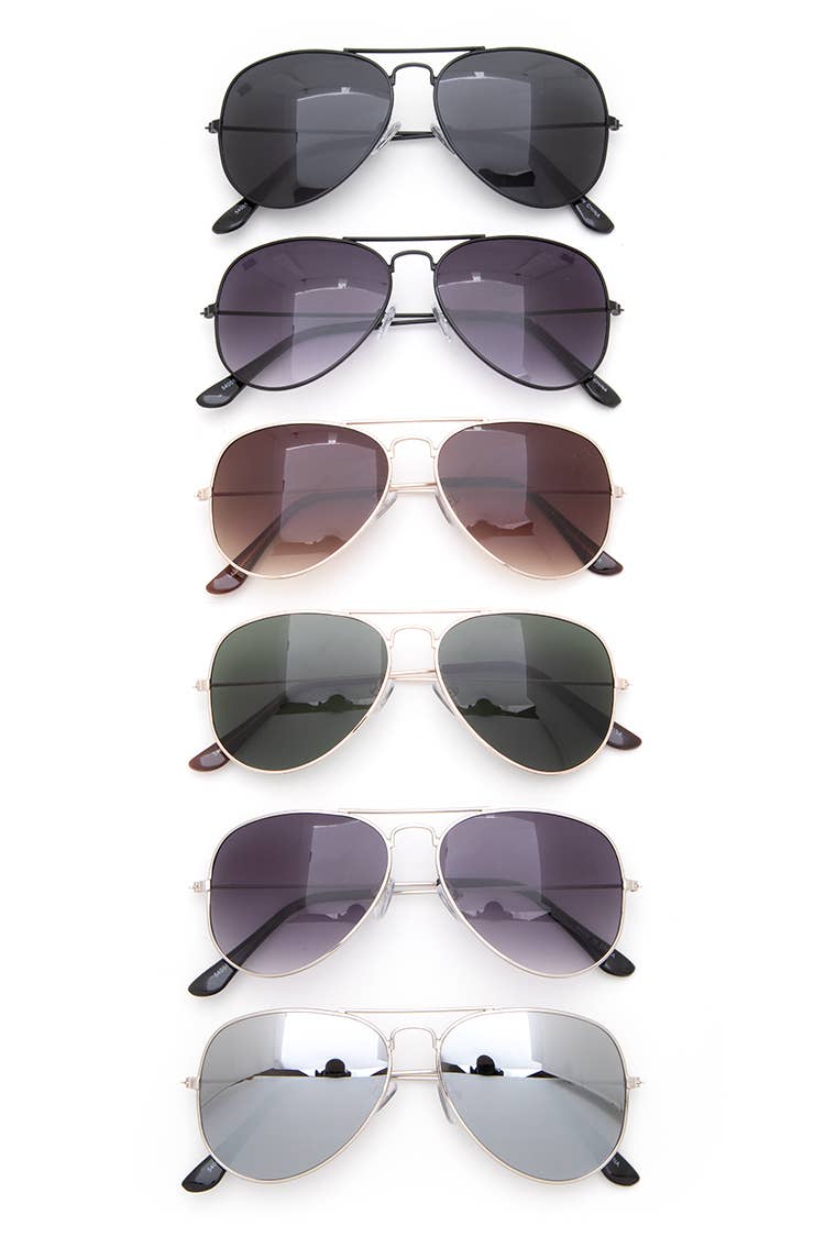 Fashion Aviator Sunglasses Set