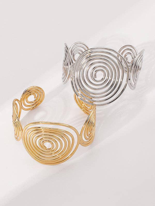 Geometric Ringent Bracelet Accessories: SILVER / One_size