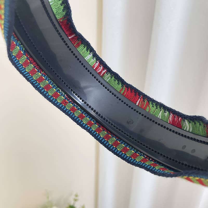 Bohemian Flower Embroidery Retro Non-Slip Hair Bands: Brown