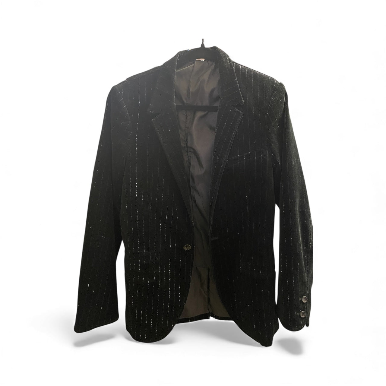 Black silver strip blazer coat - Designer Divided