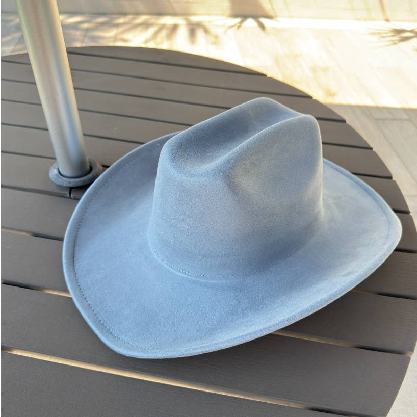 🤠 Vegan Suede Cattleman Cowboy Hat: Brown