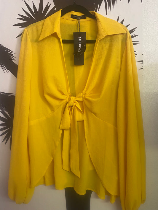 Yellow tie top