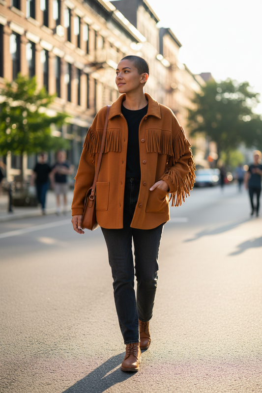 Fringed jacket large