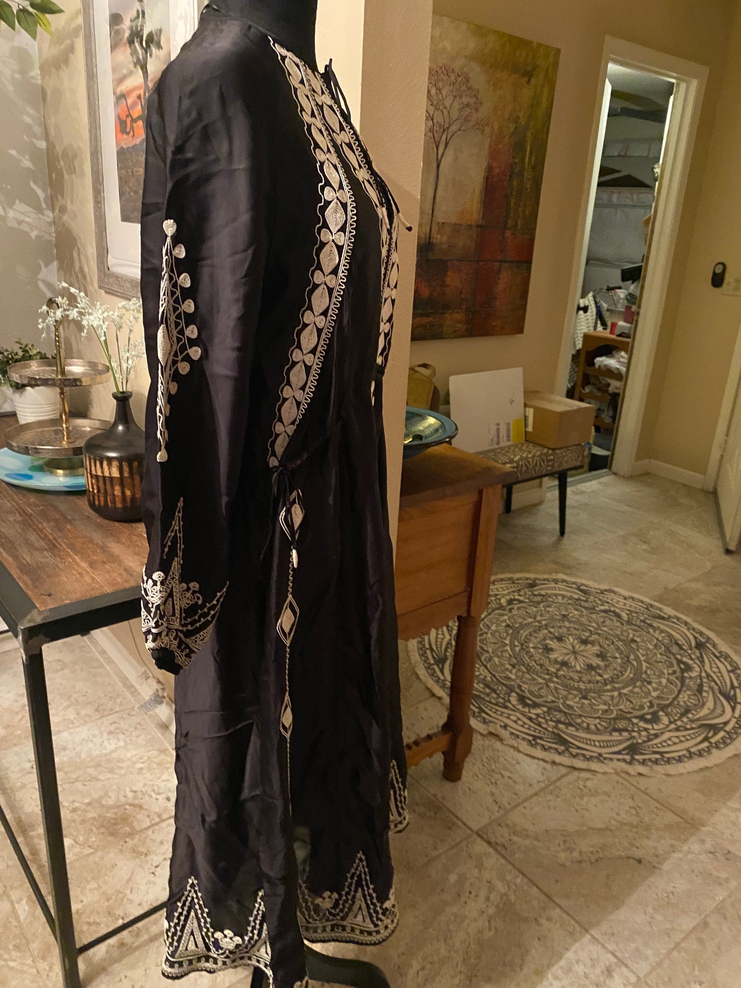 Black boho dress