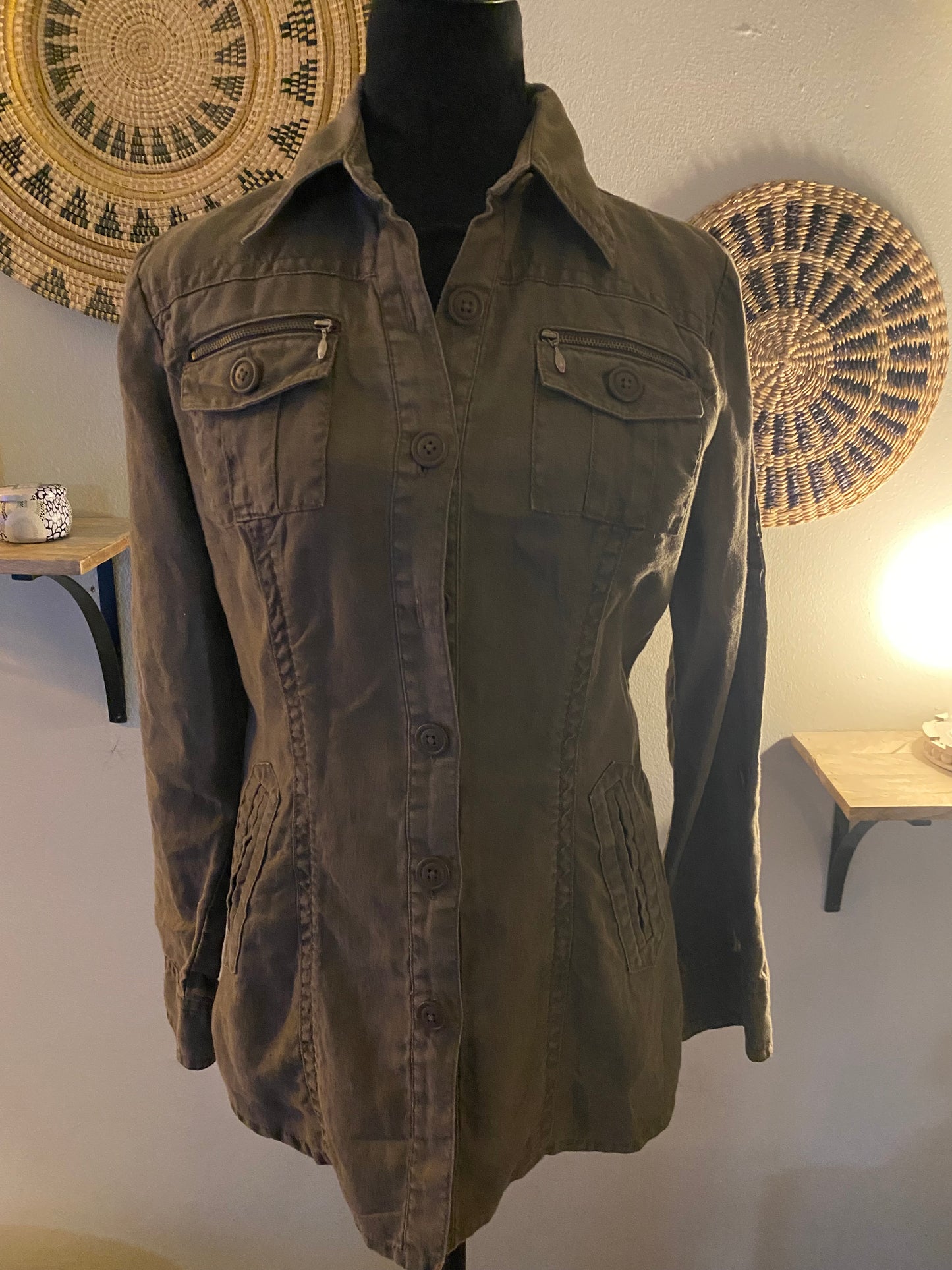 Great fit khaki lite weight jacket