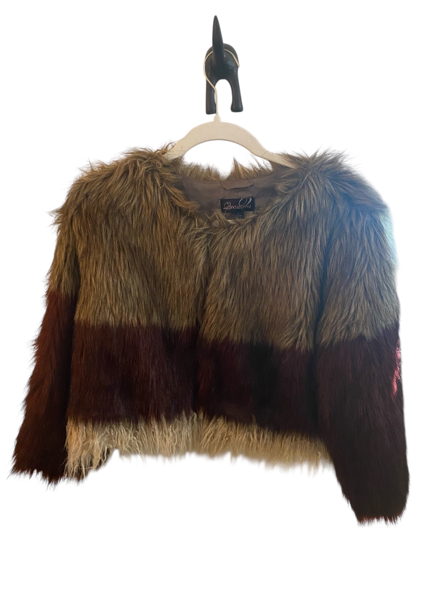 Furry multi colored coat