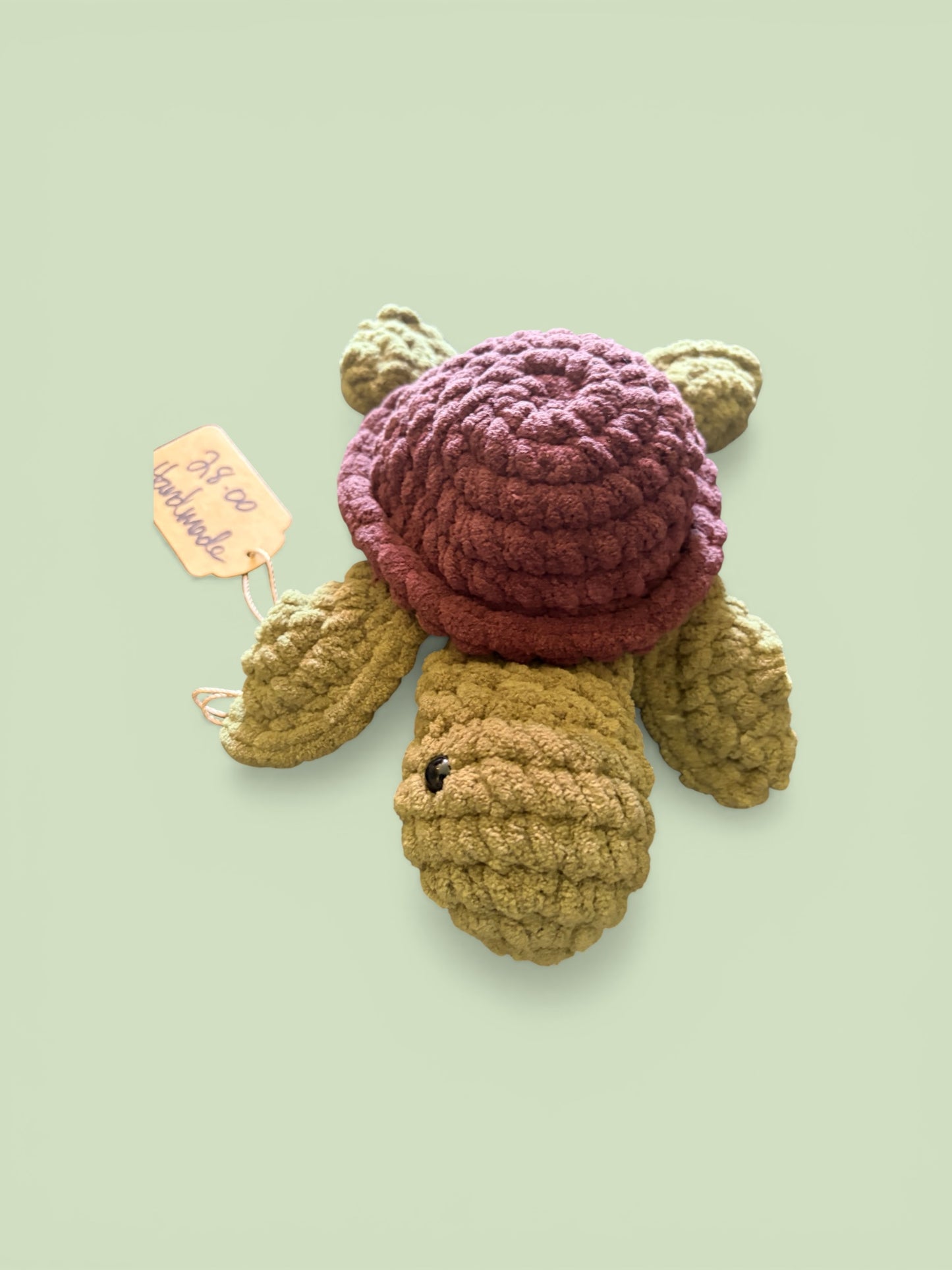Hand crouched turtle