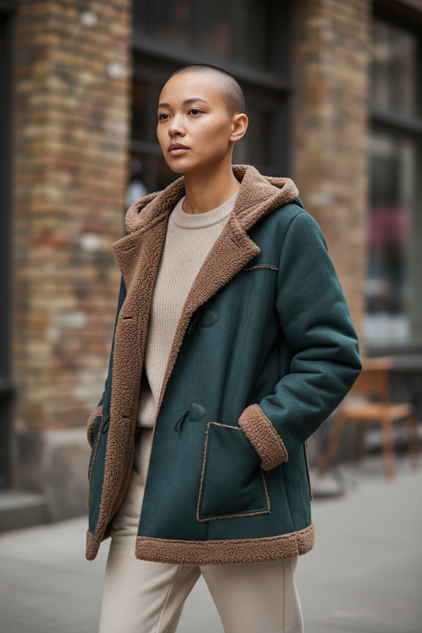 Blue hooded jacket size large