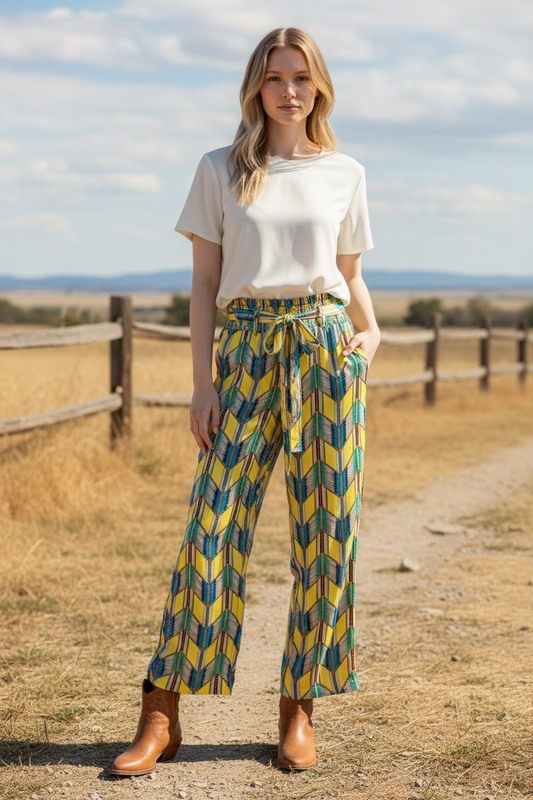 Multi color flowy pants