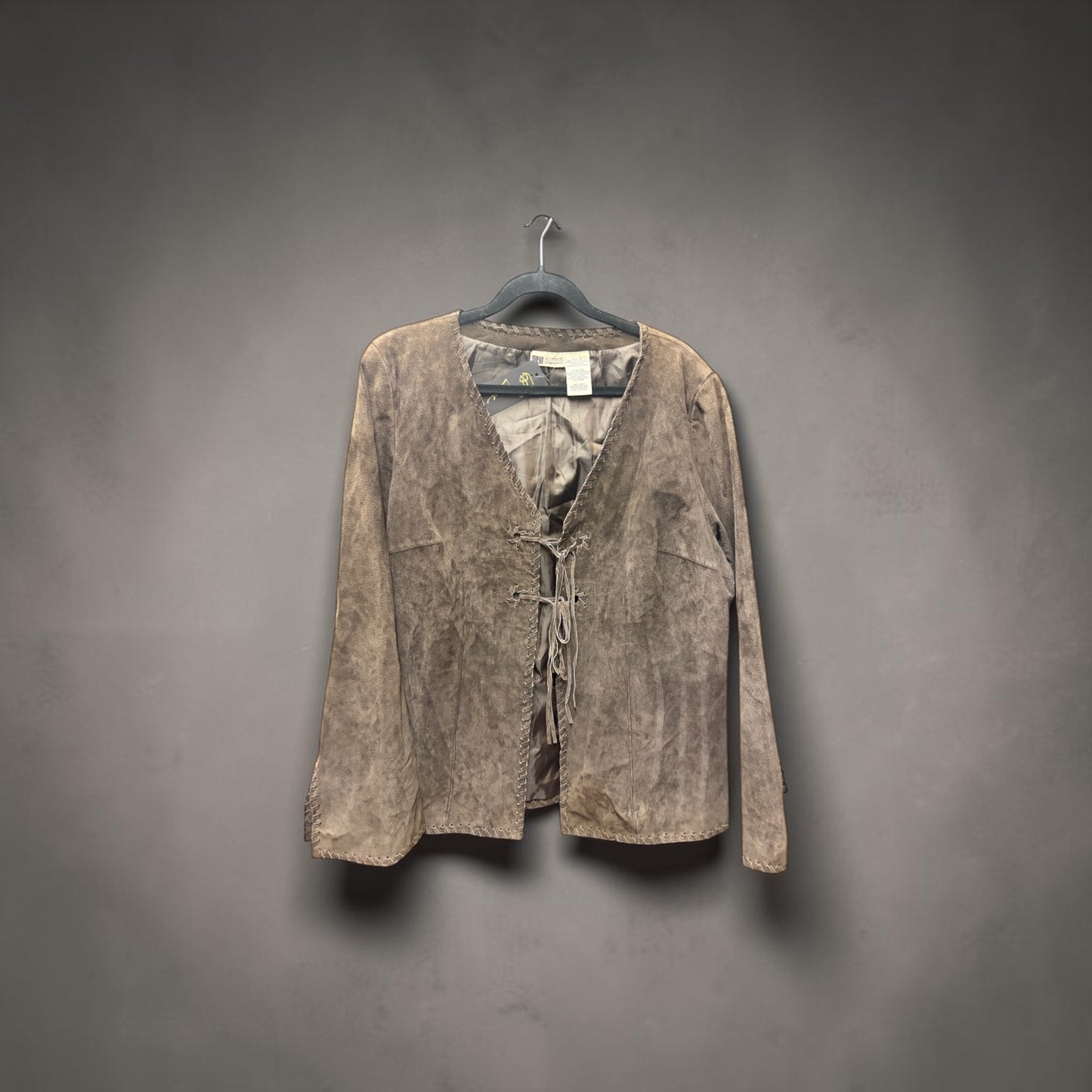 Leather jacket vintage 100 percent leather poly lining