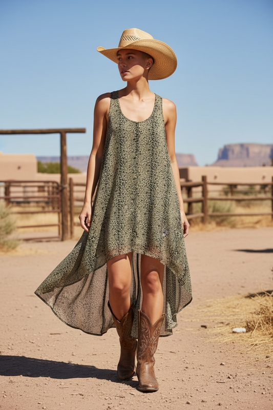 Leapord Sheer Print  dress