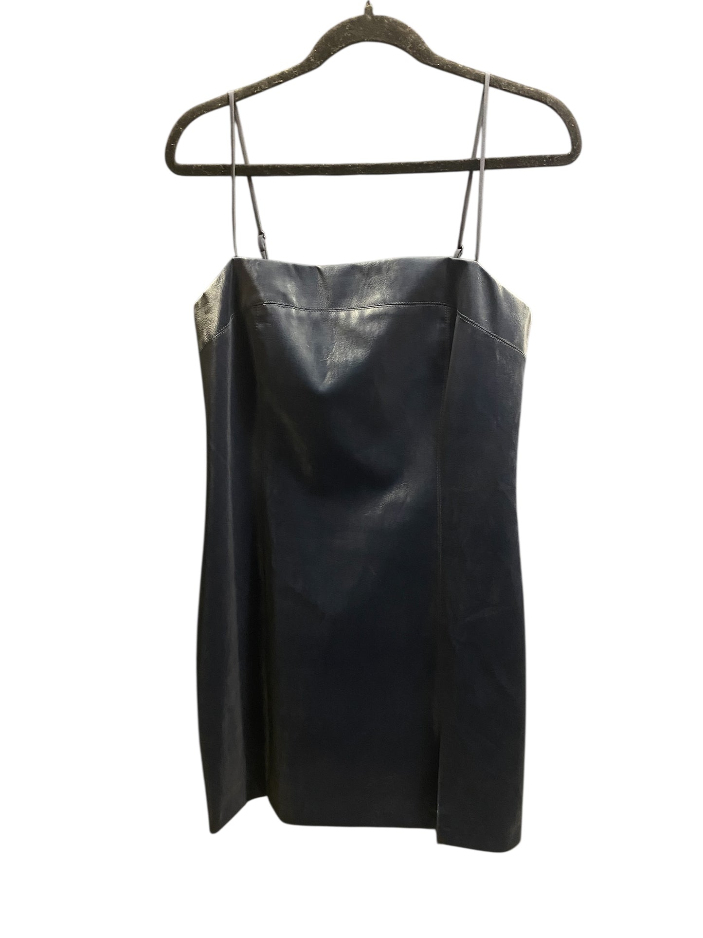 Dark blue leather dress